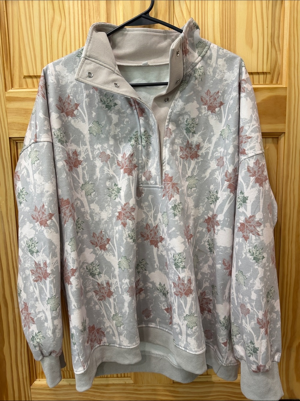 Camo quarter button up long sleeve